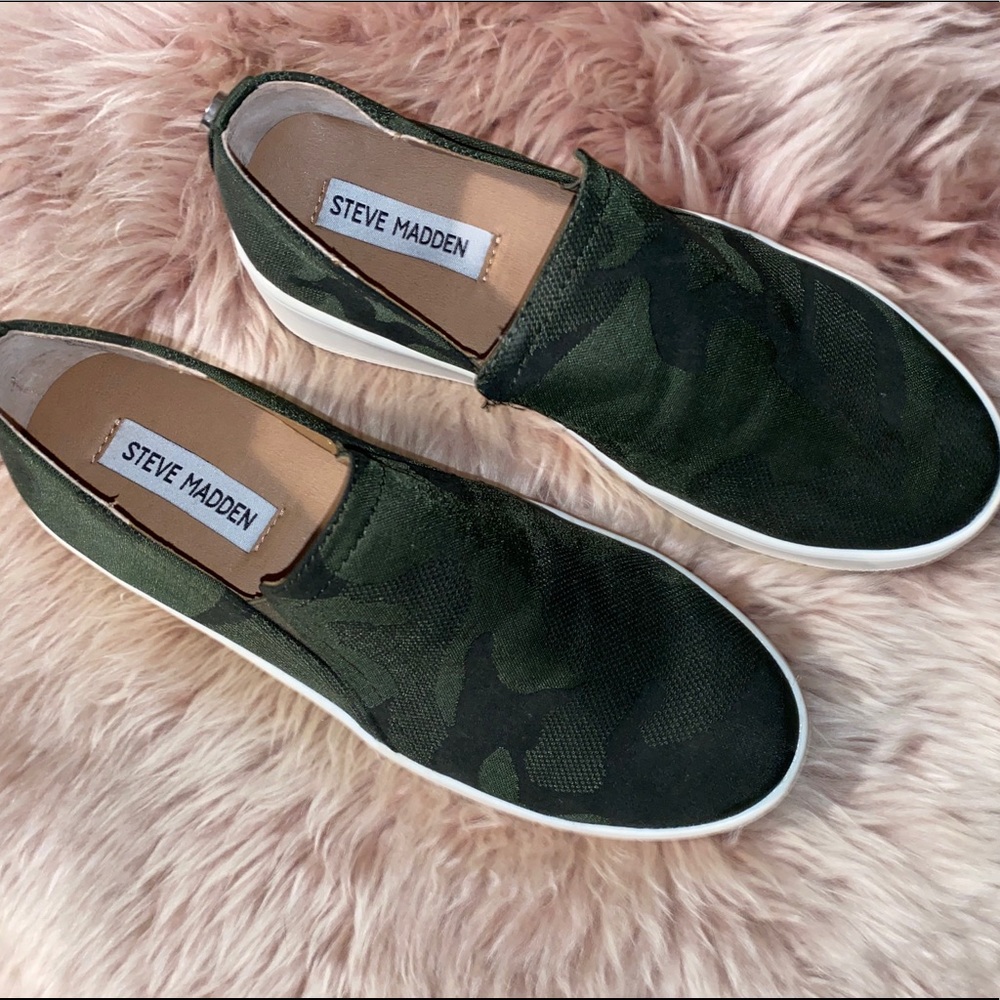 Camo Steve Madden Slip On Sneaker—never worn